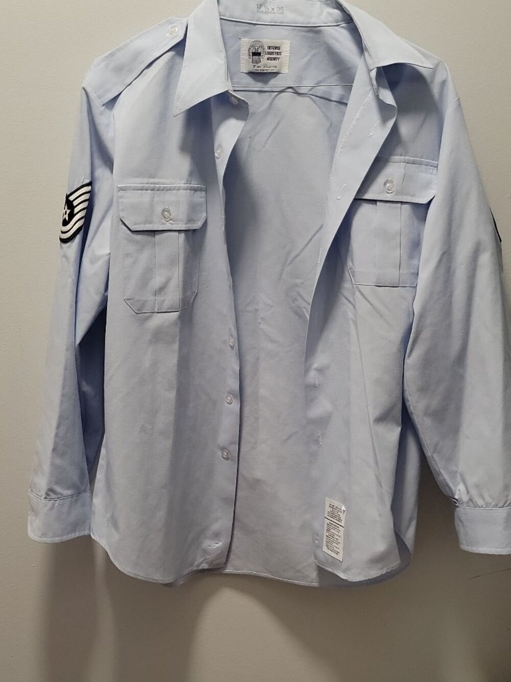 Defence Logistics Agency Mens lightBlue Shirt Wings Collection 17-1/2X35 - usa